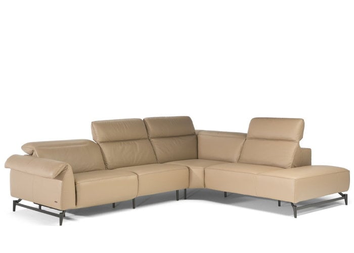 Natuzzi Editions C143 Leggiadro Power Reclining Leather Sectional | Adjustable Headrest