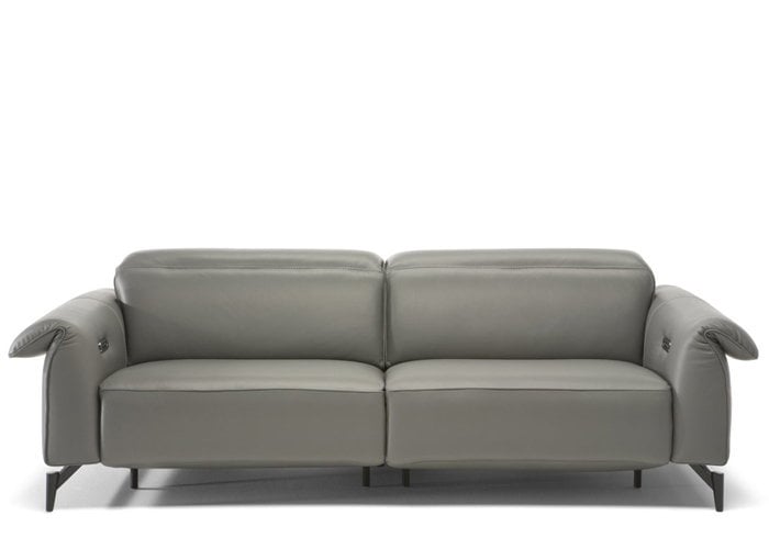 Natuzzi Editions C143 Leggiadro Power Reclining Leather Sofa or Set | Adjustable Headrest