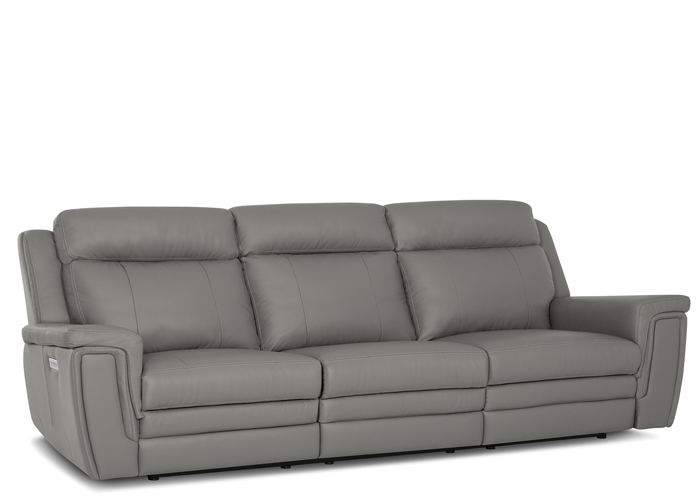 Anselia Power Reclining Leather Sofa or Set - Available With Power Tilt Headrest