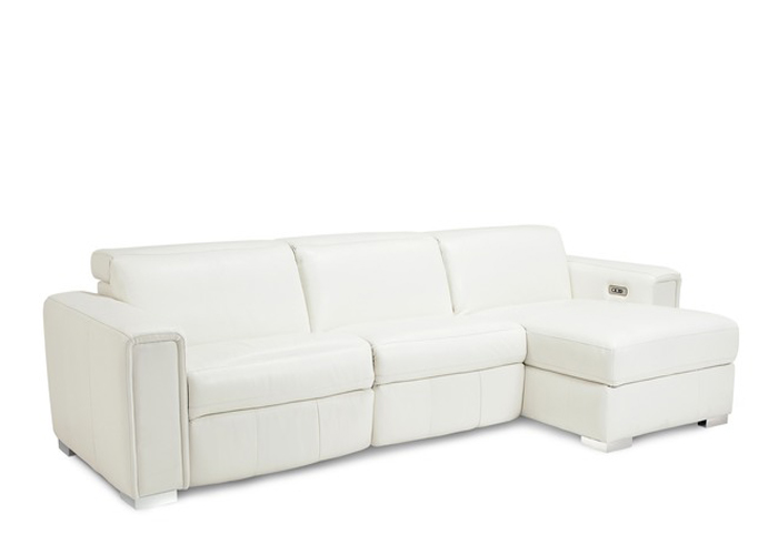 Elira Power Reclining Leather Sectional with Power Adjustable Headrest