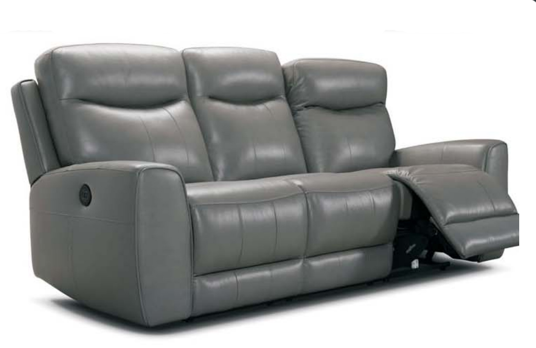 Viana Power Reclining Leather Sofa or Set With Power Headrest