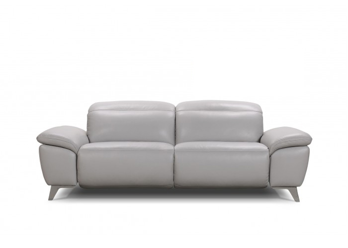 Liora Power Reclining Leather Sofa or Set with Manual Adjustable Headrest